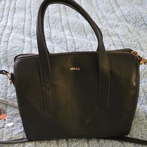 Fossil Black Satchel Bag